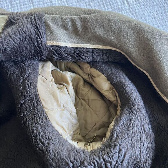 Vintage Woolrich Coat Mens 36 Brown Wool Sherpa Lined Heavy Outdoors Jacket 70s - Picture 11 of 12